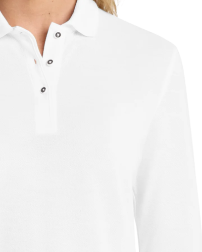 Closeup of a L500LS Port Authority Ladies' Silk Touch Long Sleeve Polo